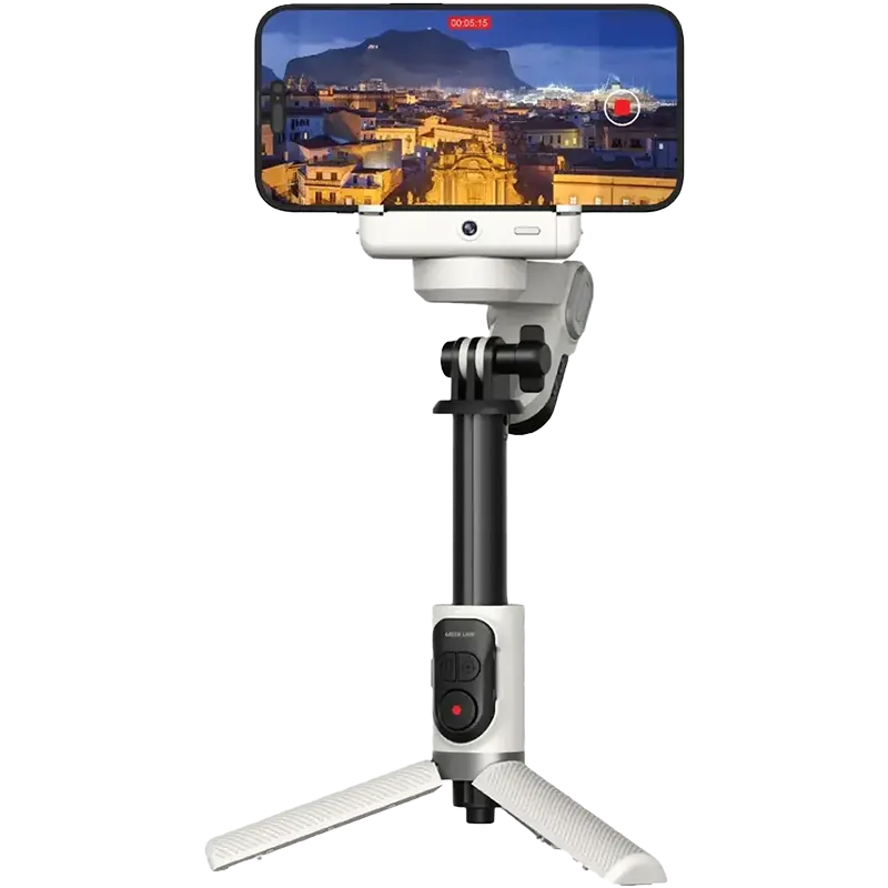 Green Lion Palermo Gimbal Tripod Stand with Remote Control White 1 Mascom International.webp